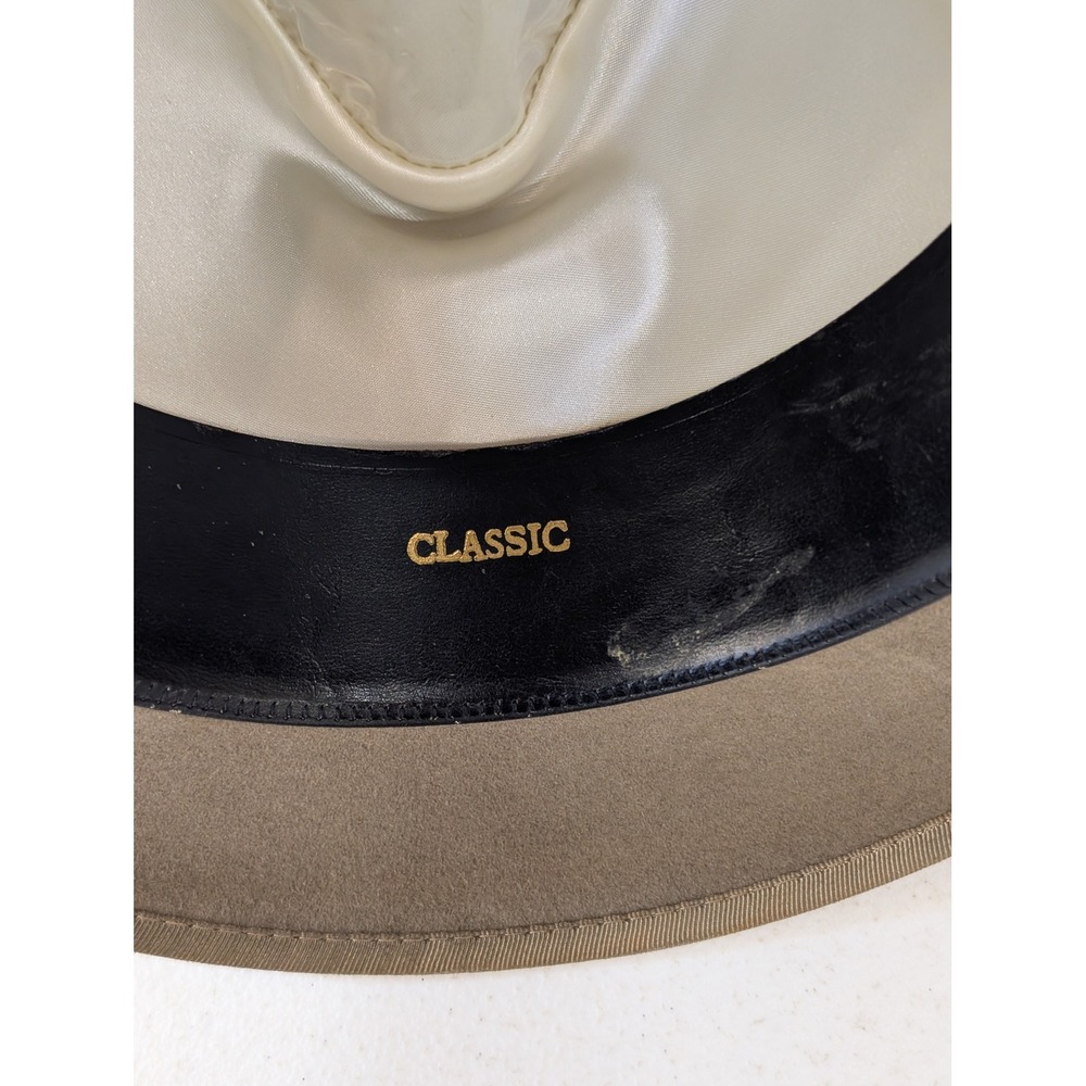VTG Crofut & Knapp New York Mens Classic Fedora Hat - Stanton's 20¼" Head Circ. - Picture 6 of 8